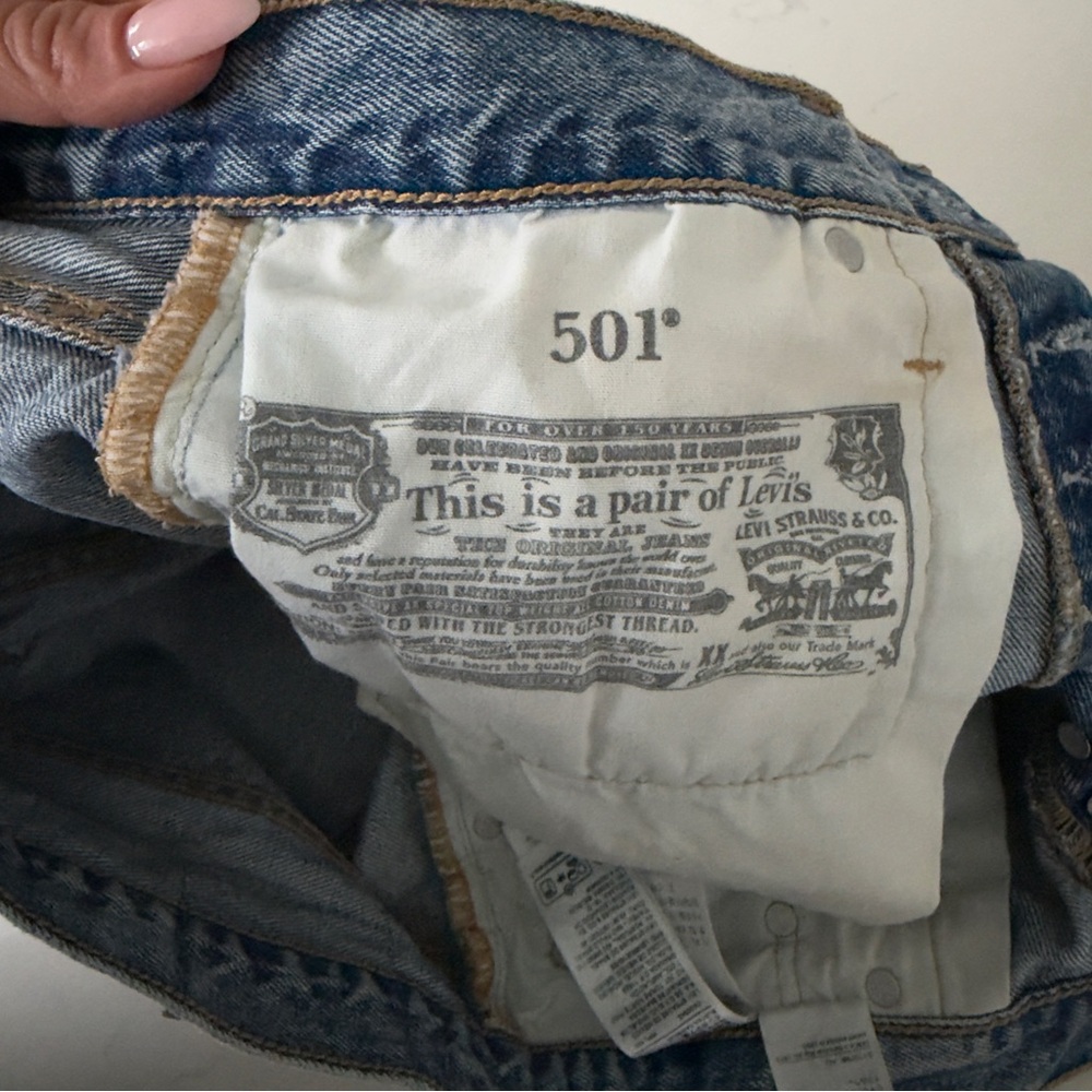 Levi's 501 Denim Cutoff Shorts - Picture 2 of 4